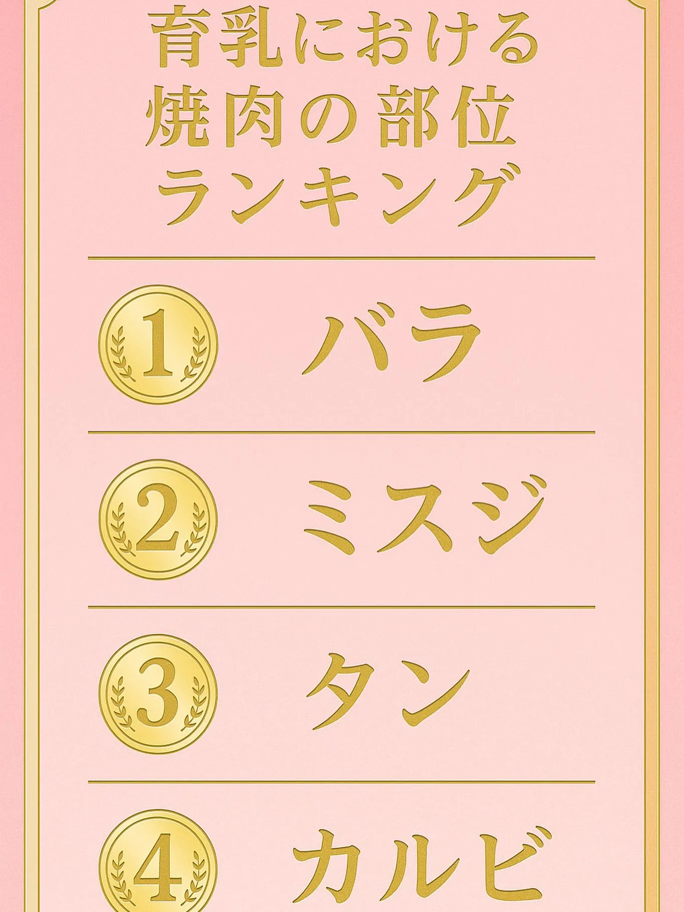 【育乳】焼肉の部位ランキング🥩💗